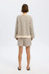 Selected Femme elise o-neck wide striped sweat
